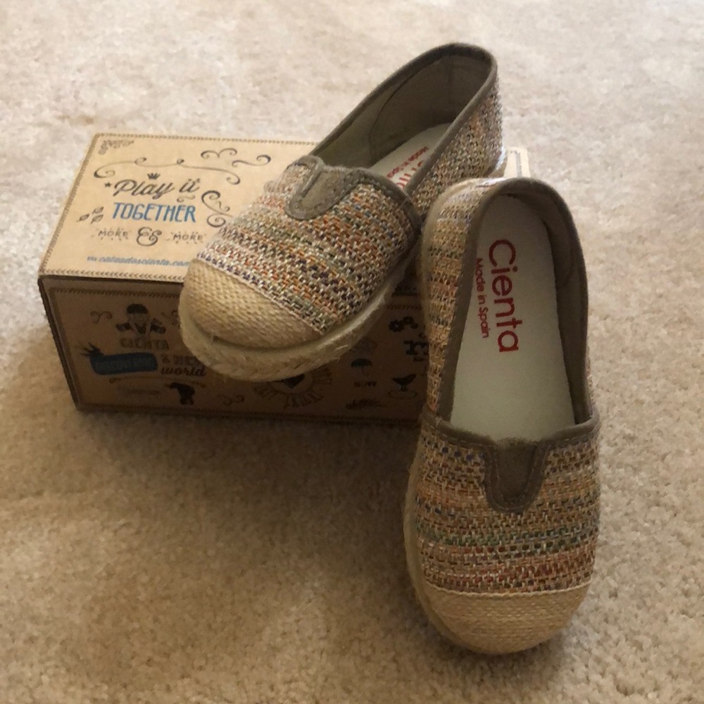 Cienta Brown and Tan Baby Walker Shoes with Woven Design